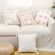 Cross-border ins Nordic embroidered bow and flower sofa pillows, tufted girly heart cushions for home decor