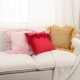 INS bow ribbon pillow, lumbar support, Dutch velvet, breathable and comfortable pillow, cute pink for girls.