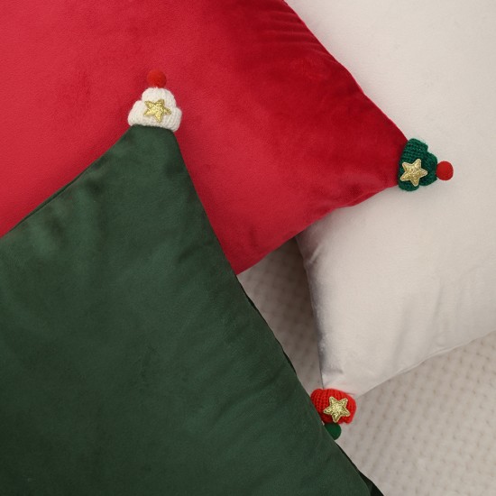Cross-border ins, Christmas embroidered Christmas tree pillowcases, Chanel-style sequined living room sofa decorative cushions