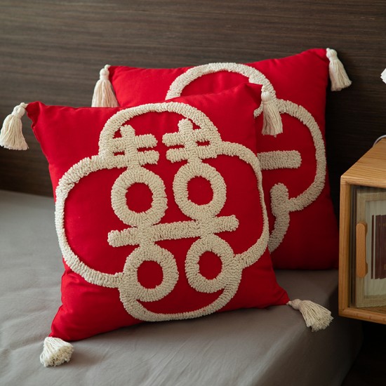 Cross-border Nordic ins botanical and floral chenille jacquard pillowcase, pastoral cushion, living room sofa decorative pillow Cross-border Nordic ins botanical and floral chenille jacquard pillowcase, pastoral cushion, living room sofa decorative pillow