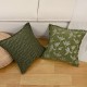 Cross-border Nordic ins green chenille jacquard pillows, retro pastoral cushions for living room sofas