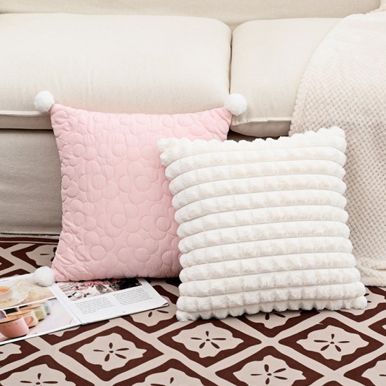 Nordic style INS corduroy sofa cushion set, bay window cushions, light luxury sofa backrest lumbar support pillows