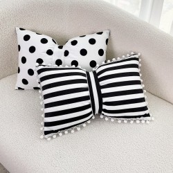 Light Luxury Solid Color Feather Lace Velvet Cushion Dutch velvet cushion backrest for living room sofas