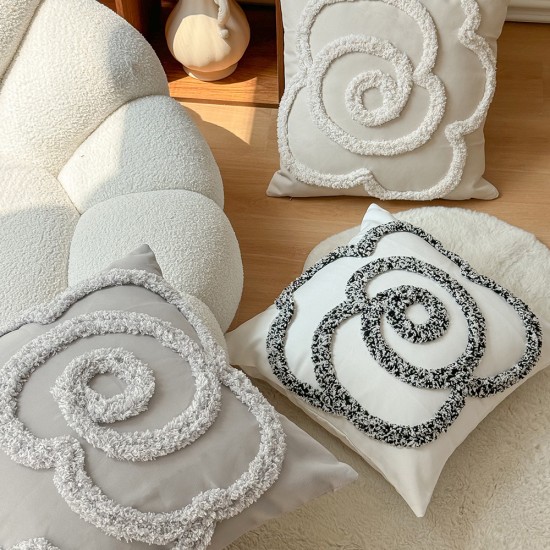Cross-border Nordic INs hemp rope embroidered pillowcases, four-cornered tassel retro pastoral pillows, living room sofa cushions, lumbar pillows Cross-border Nordic INs hemp rope embroidered pillowcases, four-cornered tassel retro pastoral pillows, living room sofa cushions, lumbar pillows